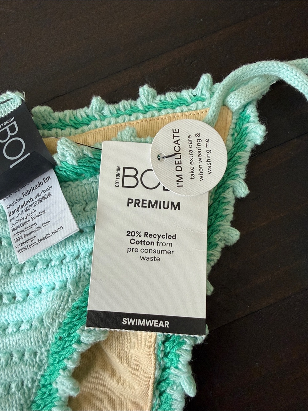 Cotton On Crochet, Bohemian, Coastal, Beachwear Bikini Sz S NWT - Picture 6 of 10